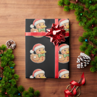 Papier Cadeau Gingerbread Man Duck Christmas Xmas Holiday