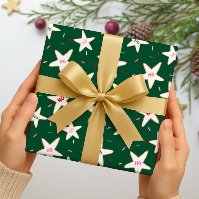 Papier Cadeau Gingerbread Star Christmas Pattern (Créateur téléchargé)