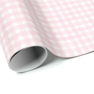 Papier Cadeau Gingham Classique Rose