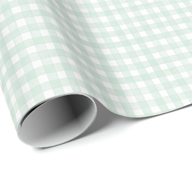 Papier Cadeau Gingham Classique Vichy (Coin rond)