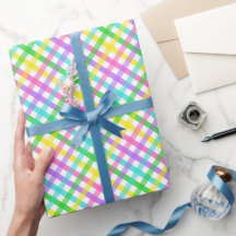 Papier cadeau Gingham de Pâques 8