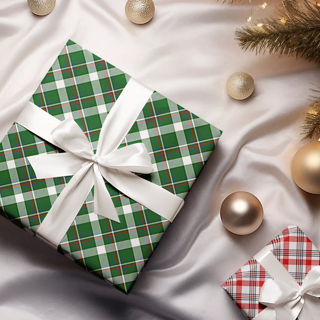 Papier Cadeau Gingham Rouge Vert Bleu Blanc Traditionnel Classiq (Créateur téléchargé)