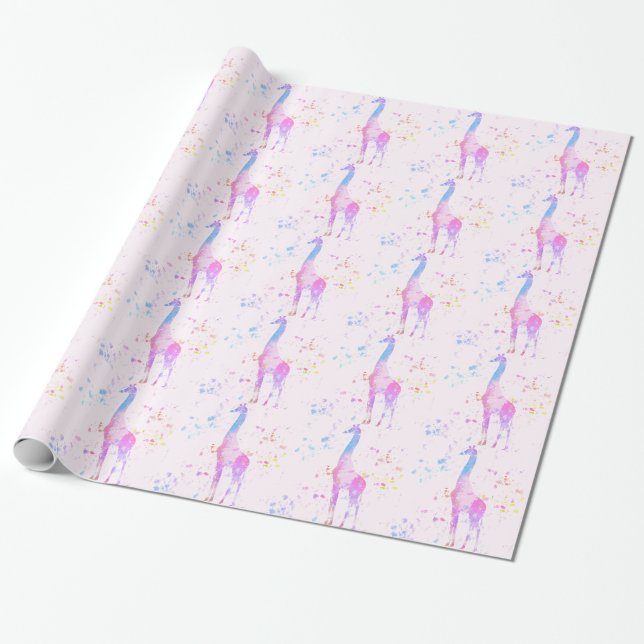 Papier Cadeau Girafe (Déroulé)