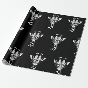 Papier Cadeau Girafe drôle graphique décontracté été mignon anim