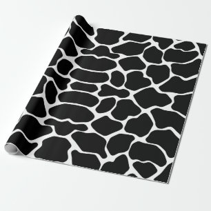 Papier Cadeau Girafe noire de safari