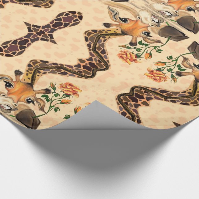 Papier Cadeau Girafe romantique - Monsieur - Drôle (Coin)