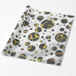 Papier Cadeau Giraffe Brown et jaune
