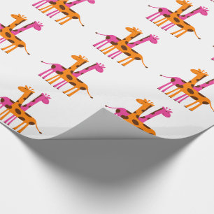 Papier Cadeau Giraffe de dessin