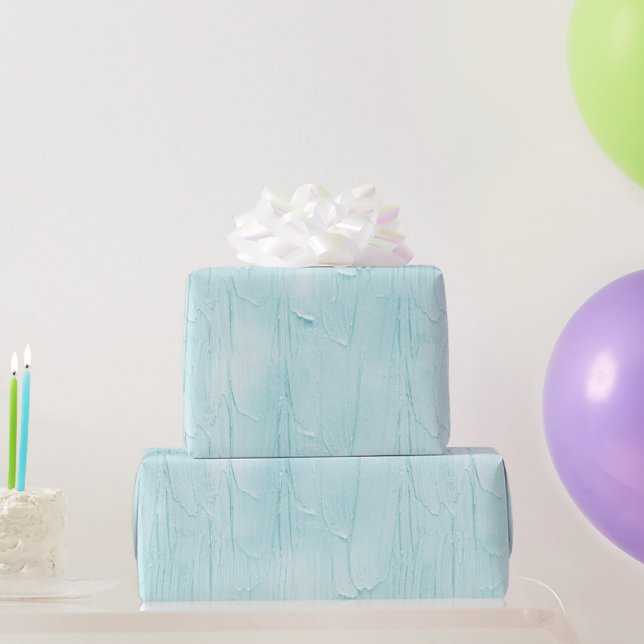 Papier Cadeau Glaçage Aqua Bleu Clair Anniversaire (Cadeaux de fête)