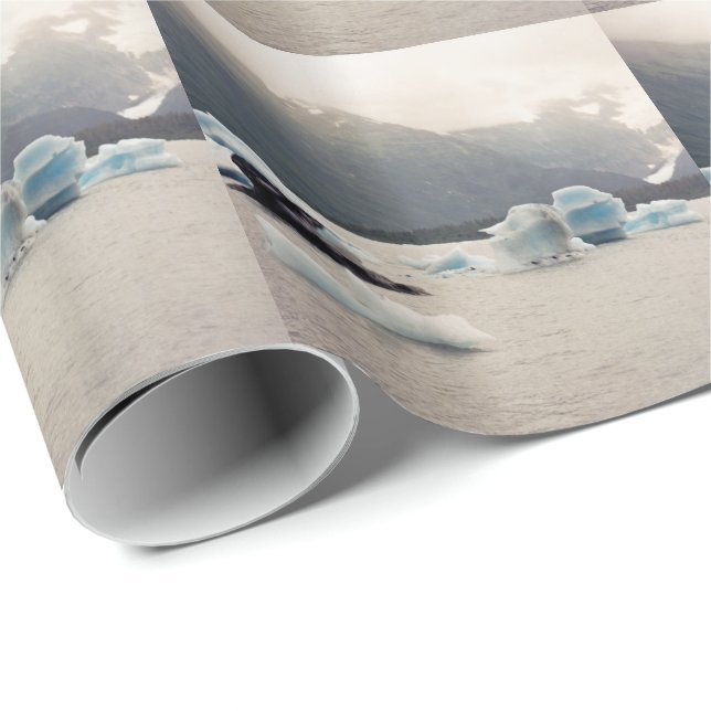 Papier Cadeau Glace bleue (Coin rond)