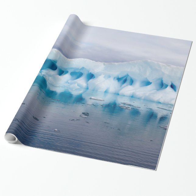 Papier Cadeau Glace en Antarctique (Déroulé)