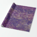 Papier Cadeau Glam à éclaboussure violet et or moderne<br><div class="desc">papier d'emballage personnalisé</div>
