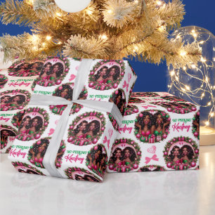 Papier Cadeau Glam African American Women Christmas Pink/Green