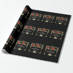 Papier Cadeau Glam Las Vegas Casino Royale<br><div class="desc">Royal, conception de carte Vintage Great Gatsby et Casino thème. Il présente un Great Gatsby, une forme de style Art déco de Roaring des années 1920, un faux royal or freer-de-lis, des polices vintages, ainsi que des combinaisons de cartes avec des bords dorés. Utilisez l'outil Personnaliser pour ajouter vos informations....</div>