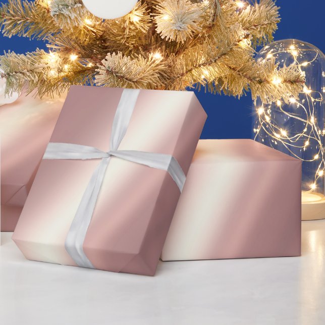 Papier Cadeau Glamorous Elegant Template Rose Gold Gift (Vacances)