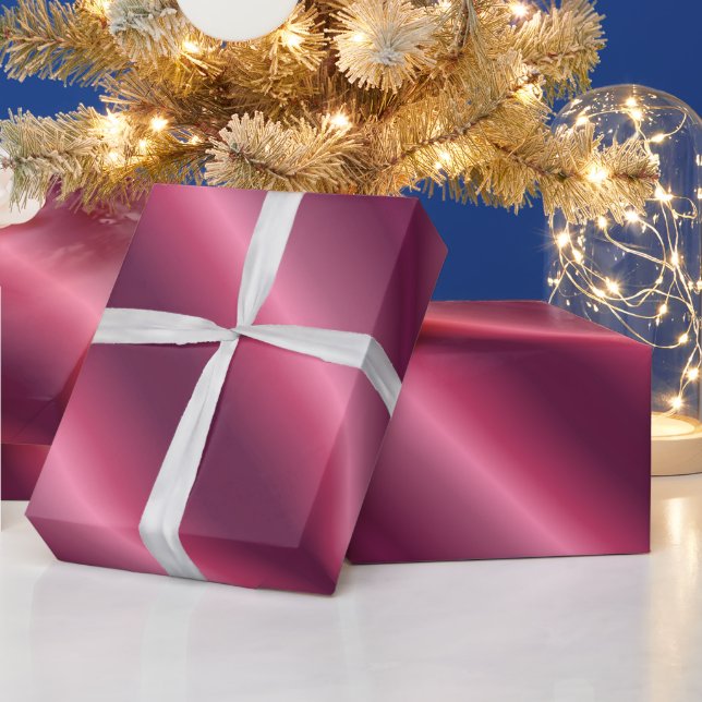 Papier Cadeau Glamour Modèle Bordeaux Glossy Cadeau (Vacances)