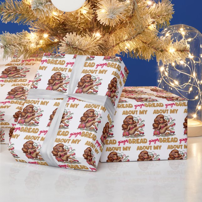 Papier Cadeau Glamour pain d'épices Femme Drôle Noël (Vacances)