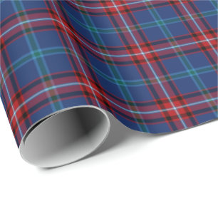 Papier Cadeau Glenn Clan Tartan Irish Plaid Motif