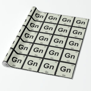 Papier Cadeau Gn - Chimie du Gin Symbole du tableau périodique