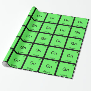 Papier Cadeau Gn - Symbole périodique de la table de chimie Gnom