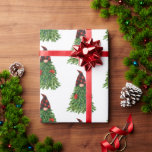 Papier Cadeau Gnome Christmas Tree Buffalo Check mignonne Holida<br><div class="desc">Joli gnome sapin de Noël avec un buffle chèque chapeau de Père Noël qui semble si festif pour ce papier d'emballage sucré pour tous vos cadeaux de vacances.</div>