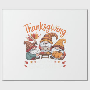 Papier Cadeau Gnome de Thanksgiving Automne Léopard Dinde T-shir