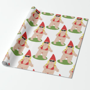 Papier Cadeau Gnome En Bikini