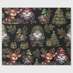 Papier Cadeau Gnomes camouflés pour la chasse au canard