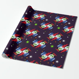 Papier Cadeau Gnomes et présents
