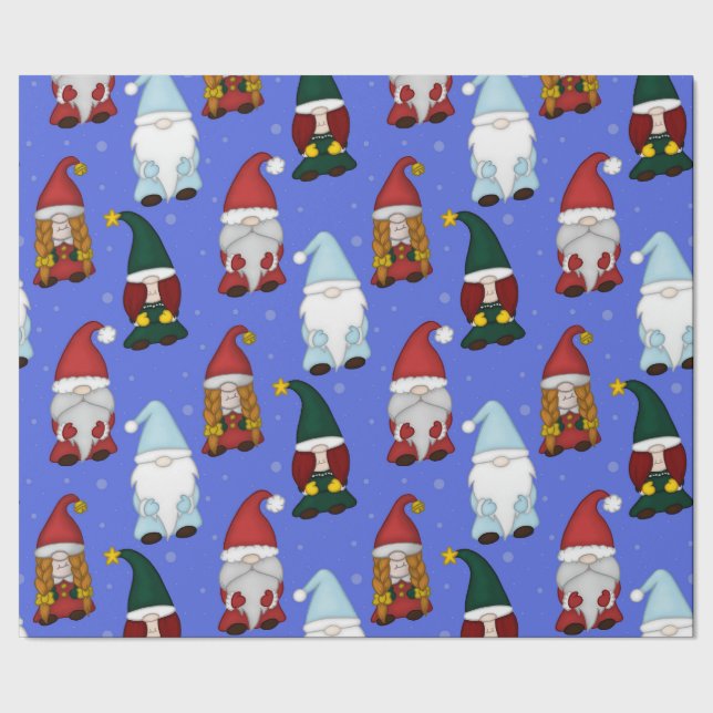 Papier cadeau « Gnomes frigorifiés (grands) » (Couture)