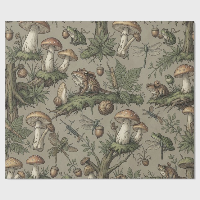 Papier Cadeau Goblincore Forest Wrap (Plat)