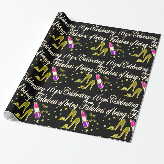 PAPIER CADEAU GOLD 16 ET CONCEPTION DIVA FABULEUSE (Déroulé)