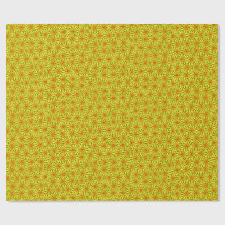 Papier Cadeau Gold Kaleidoscope Fractal Pattern