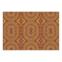 Gold On Red Mandala Wrapping Feuille Set de 3