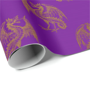 Papier Cadeau Gold Royal Dragon Fairmont King Purple Plum Herald