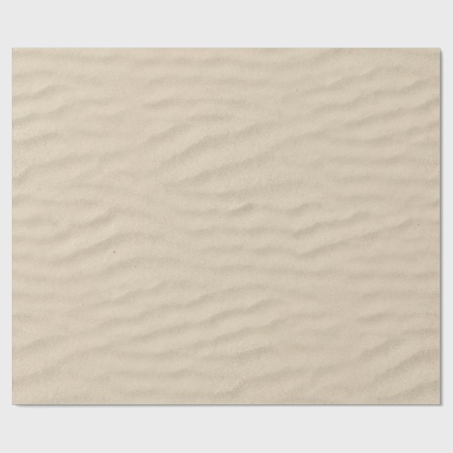 Papier Cadeau Golden Beach Sand Photo-Effet Sable Faux (Plat)