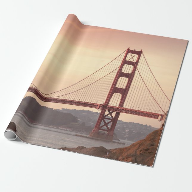Papier Cadeau Golden Gate iconique San Francisco la Californie (Déroulé)