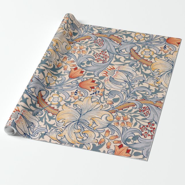Papier Cadeau Golden Lily, William Morris (Déroulé)