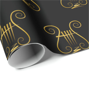 Papier Cadeau Golden lyre