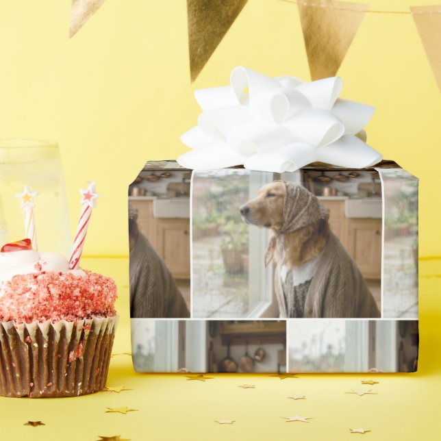 Papier Cadeau Golden Retriever Looking at the Rain (Fête d'anniversaire)