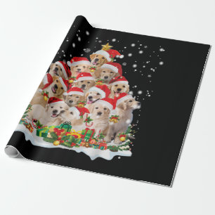 Papier Cadeau Golden Retrior Christmas Premium