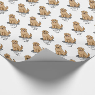 Papier Cadeau Goldendoodle Mom Doodle Mom (rouge doré)