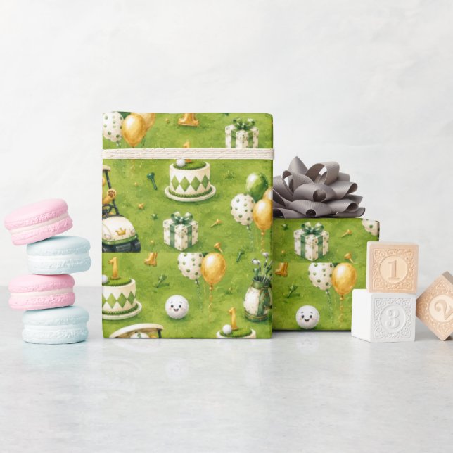 Papier Cadeau Golf 1er Anniversaire   Faisons la Fête  (Baby Shower)