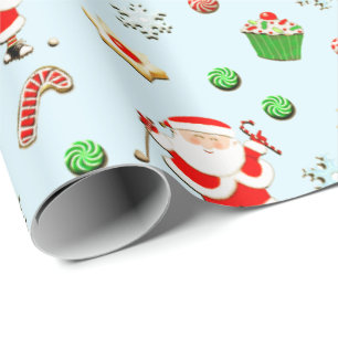 Papier Cadeau golf cadeaux de Noël
