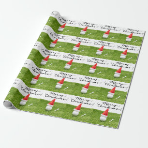 Papier Cadeau Golf casquette et tee-shirt vert pour Noël