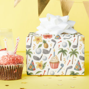Papier Cadeau Golf Hawaii thème pour Hawaiian Golfer Party