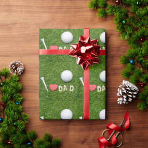 Papier Cadeau Golf J'aime papa cadeau pour golf papa sur Fête de