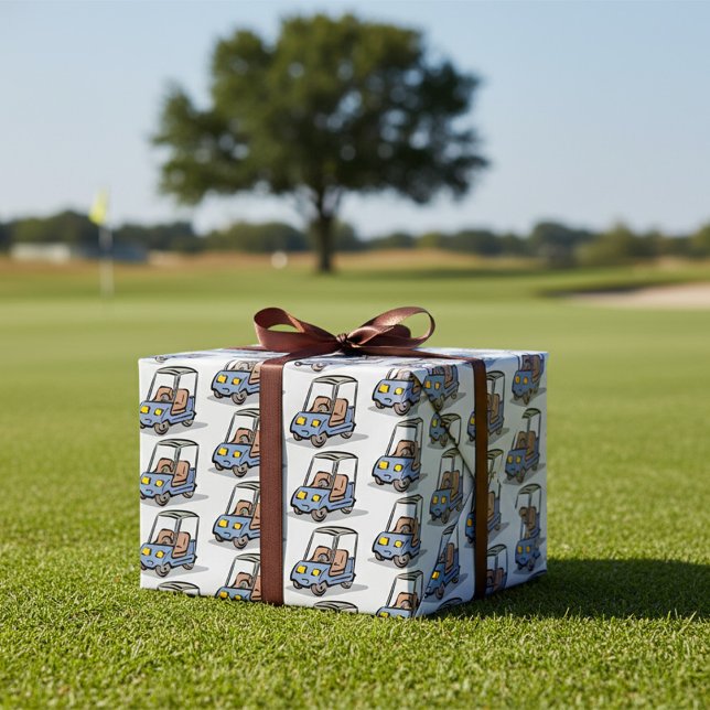 Papier Cadeau Golf Part Fun Sport Véhicule (Créateur téléchargé)