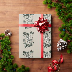 Papier Cadeau Golf pour les filles mignon drôle golf dames
