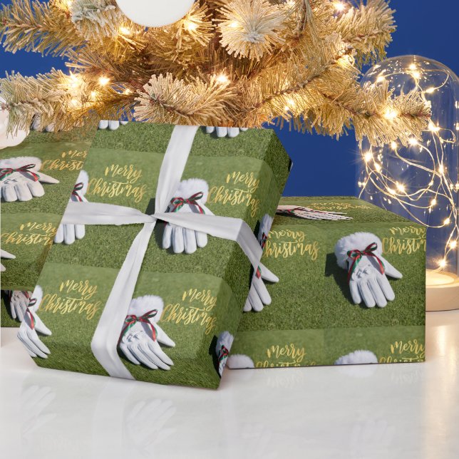 Papier Cadeau Golf sur thème de Noël sur Green de Putting (Vacances)